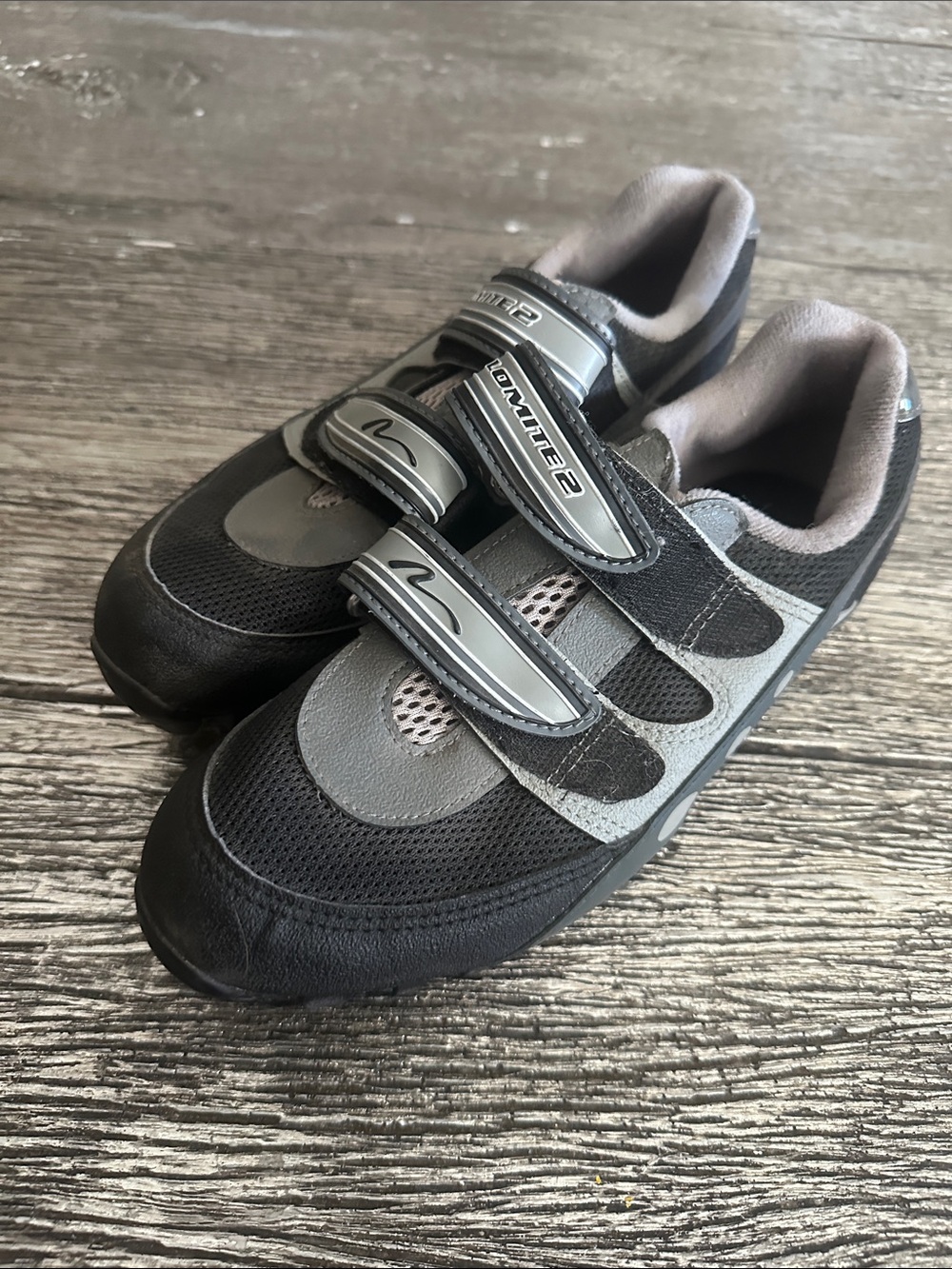 Bike Athletic Velcro Sneakers in Gray and Black